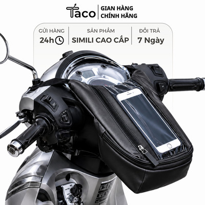 Túi Treo Đầu Xe Máy Simili Cao Cấp Để Điện Thoại  Xem Google Map ,Túi Treo Ghi Đông Xe Máy  Đa Năng Tiện Dụng