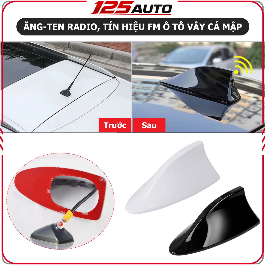 Đèn Led Cảnh Báo Vây Cá Mập Chạy Năng Lượng Mặt Trời. Ăng-Ten Vây Cá Mập Ô Tô, Ăng Ten Radio,Tín Hiệ