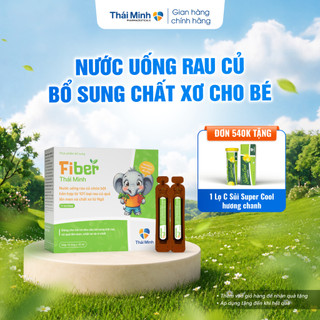 [CHẤT XƠ] Nước uống bổ sung chất xơ Fiber Thái Minh - Hộp 15 ống