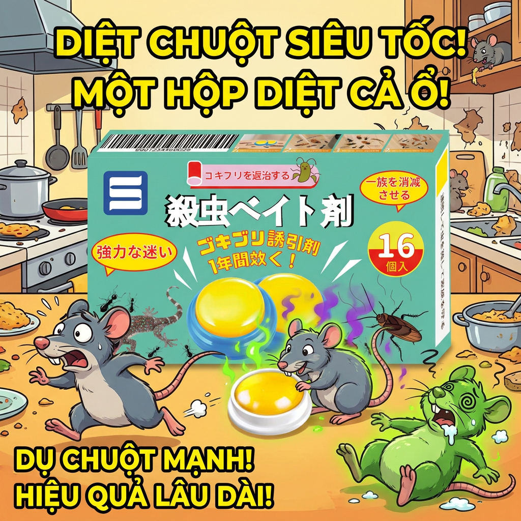 DIỆT CHUỘT SIÊU TỐC🐀Thuốc diệt chuột Thuốc bả chuột Một hộp 16 viên  HIỆU QUẢ LÂU DÀI