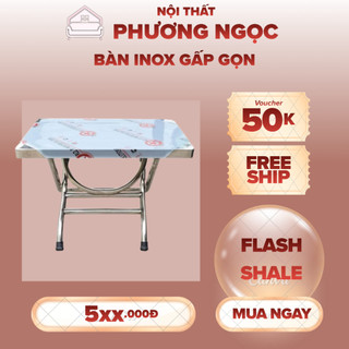 🔥 BÀN INOX CHỮ NHẬT GẤP GỌN – TIỆN LỢI, BỀN ĐẸP 🔥
