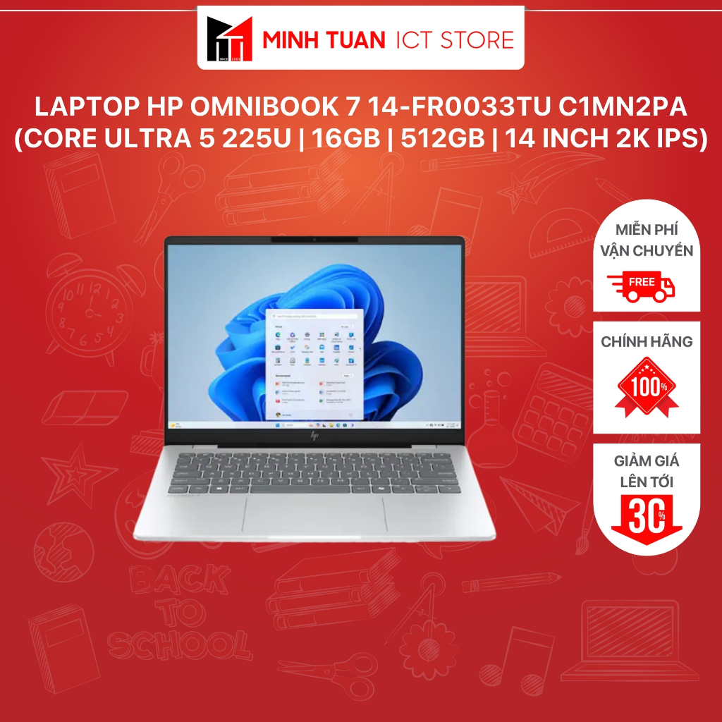 Laptop HP OmniBook 7 14-FR0033TU C1MN2PA (Core Ultra 5 225U | 16GB | 512GB | 14 inch 2K IPS)
