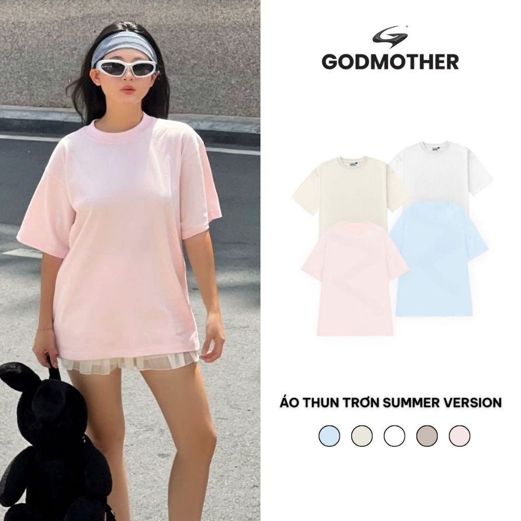 Áo Thun Trơn Cotton 250gsm GODMOTHER Summer Version TSS24001MA