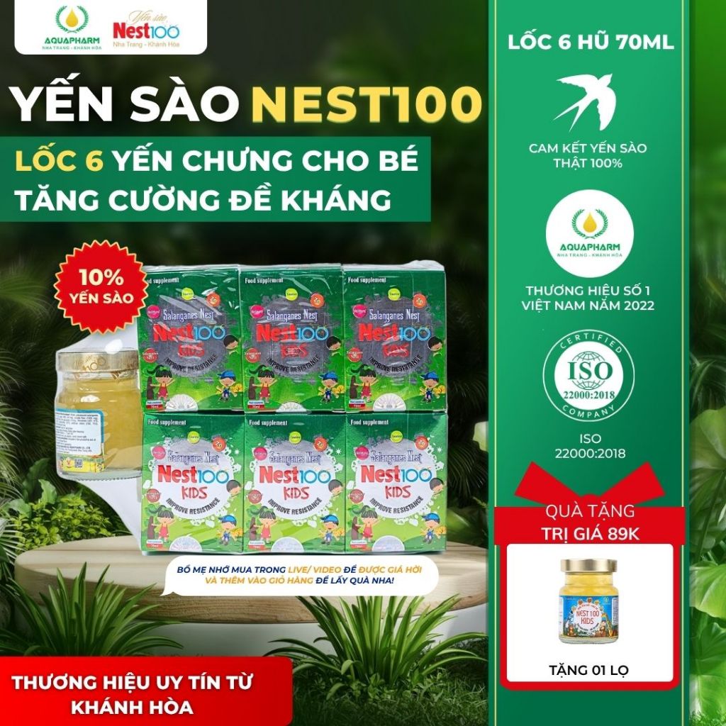 [Combo 12 hủ + 2 Quà| Yến Chưng Cho Bé Nest100 Wellmune - Tăng Cường Đề Kháng, Thị Lực