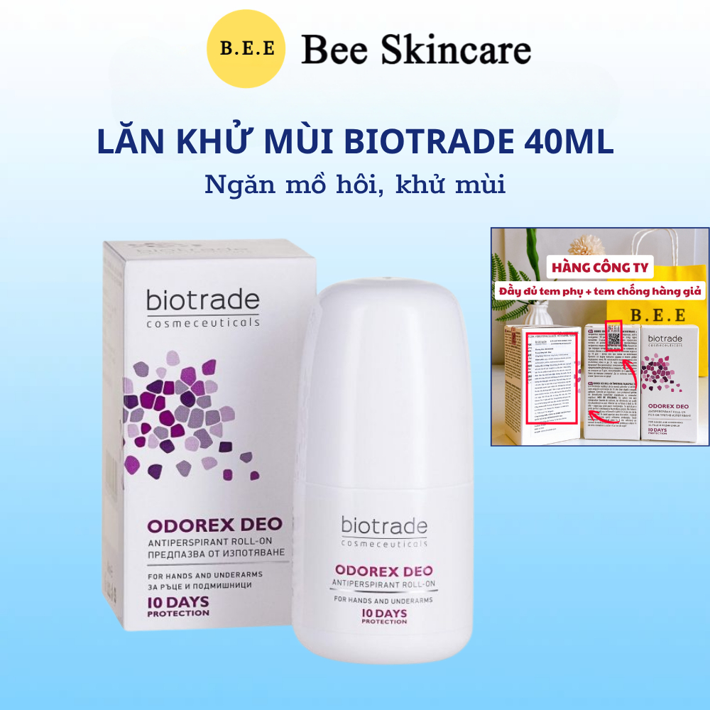 [HÀNG CÔNG TY] Lăn khử mùi Biotrade 40ml Odorex Deo Roll-on Khử Mùi Hôi, Chống Đổ Mồ Hôi Bee Skincar