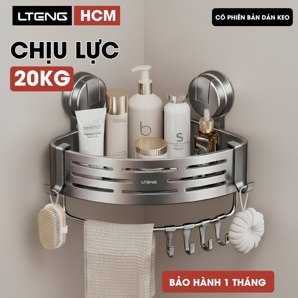 Kệ Tam Giác Nhà Tắm LTENG Xoay Khóa Hút Chân Không Không Khoan Tường