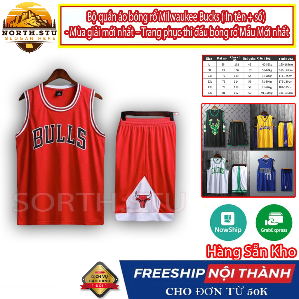 Áo Bóng Rổ NBA Cao Cấp - Lakers, Brooklyn, Bulls, GSW