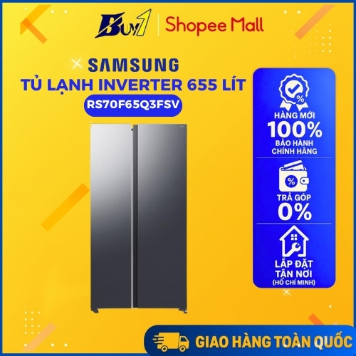RS70F65Q3FSV - Tủ Lạnh Samsung Inverter 655 Lít Side By Side RS70F65Q3FSV - Hàng Chính Hãng