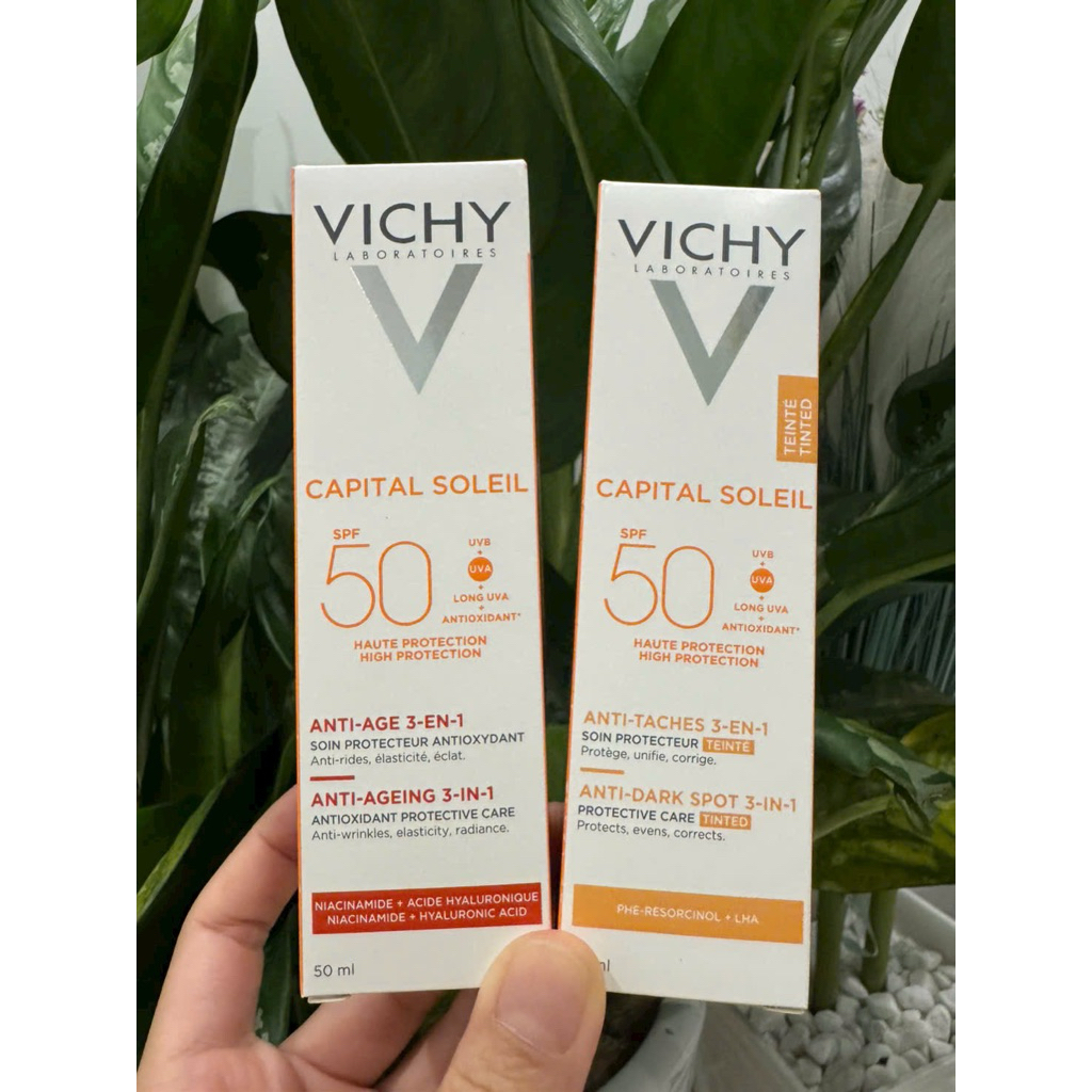 Kem Chống Nắng Vichy Capital Soleil SPF50 50ml | Chống Lão Hóa | Nâng Tone Tinted | Chính Hãng