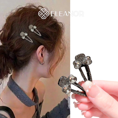 Kẹp tóc nữ Eleanor Accessories hình nơ đính đá lấp lánh phụ kiện tóc kẹp tóc mái 12190