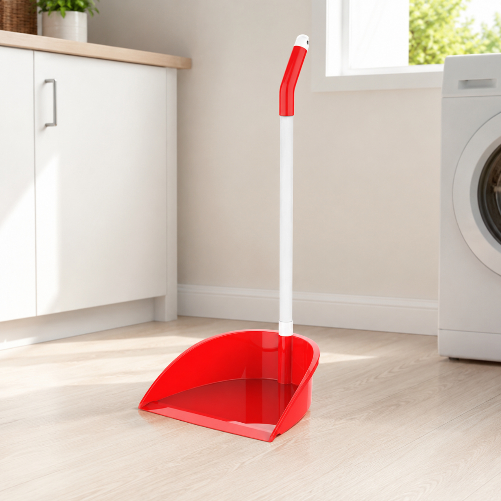 Ky Hốt Rác Cán Dài Tiện Lợi – Ky Rác Nhựa Đứng Không Cần Cúi Lưng