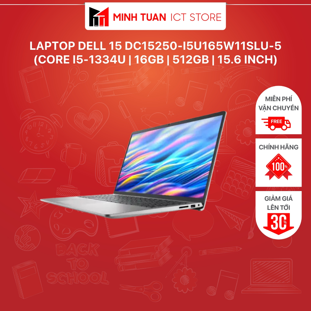 Laptop Dell 15 DC15250-i5U165W11SLU-5 (Core i5-1334U | 16GB | 512GB | 15.6 inch)