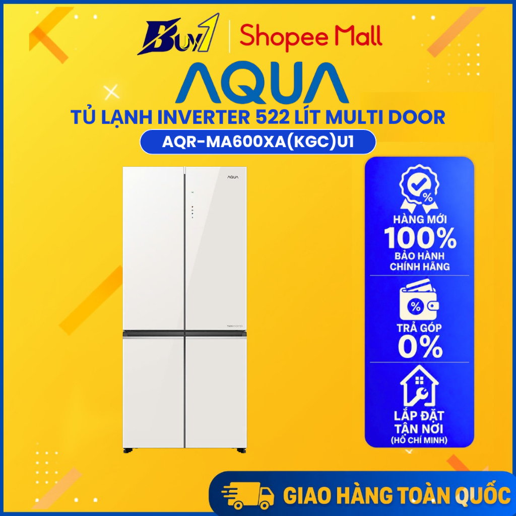 AQR-MA600XA(KGC)U1 - Tủ Lạnh Aqua Inverter 522 Lít AQR-MA600XA(KGC)U1 - Hàng Chính Hãng