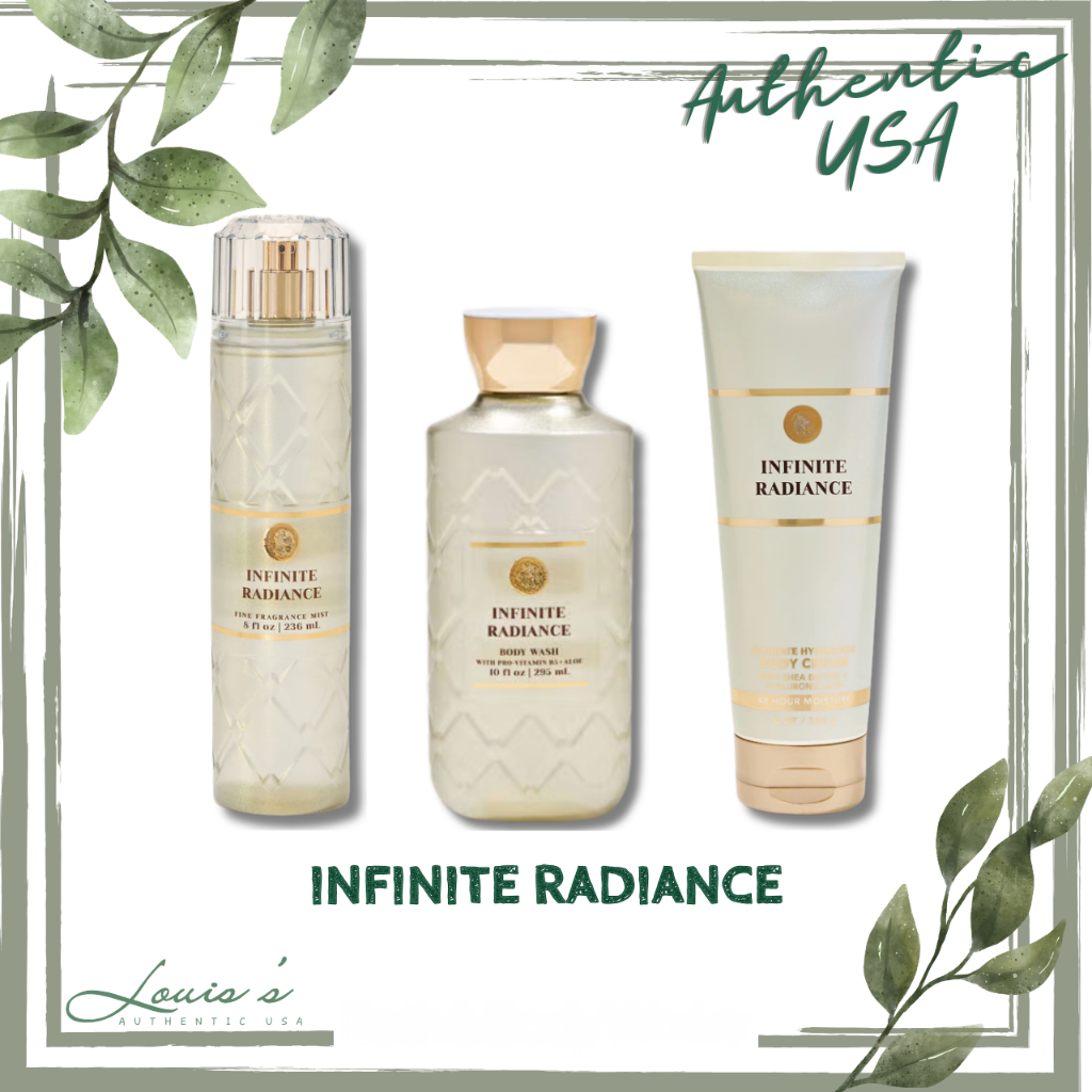 [ Full ] Body mist INFINITE RADIANCE (sang) - Xịt thơm | Tắm | Lotion toàn thân B.BW Mỹ