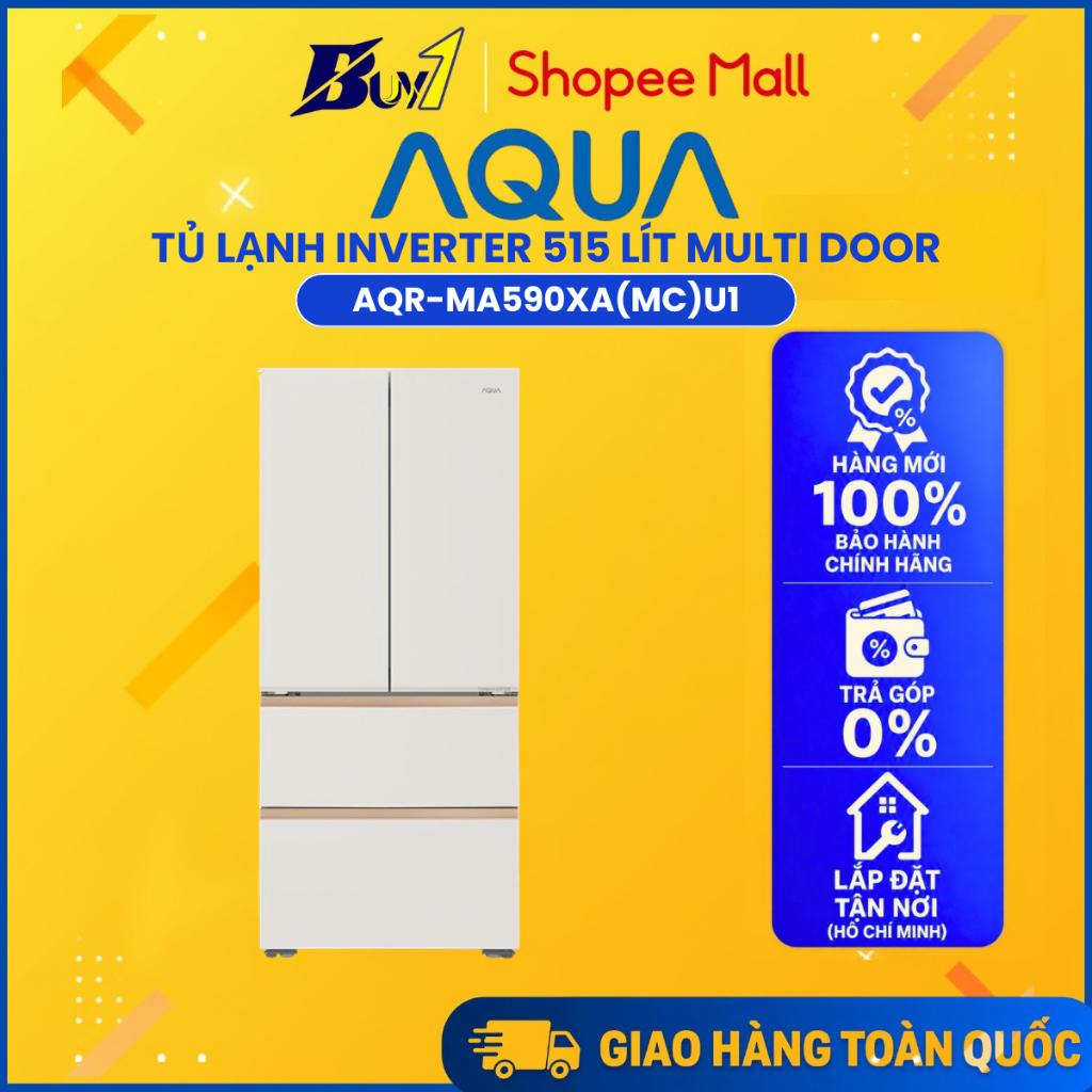 AQR-MA590XA(MC)U1 - Tủ Lạnh Aqua Inverter 515 Lít AQR-MA590XA(MC)U1 - Hàng Chính Hãng