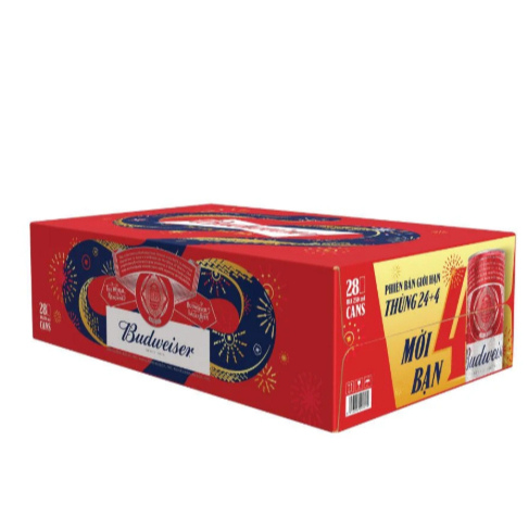 Bia Budweiser Thùng 28 Lon x 250ml Bia Lager Nhập Khẩu Vị Êm Mịn Chính Hãng
