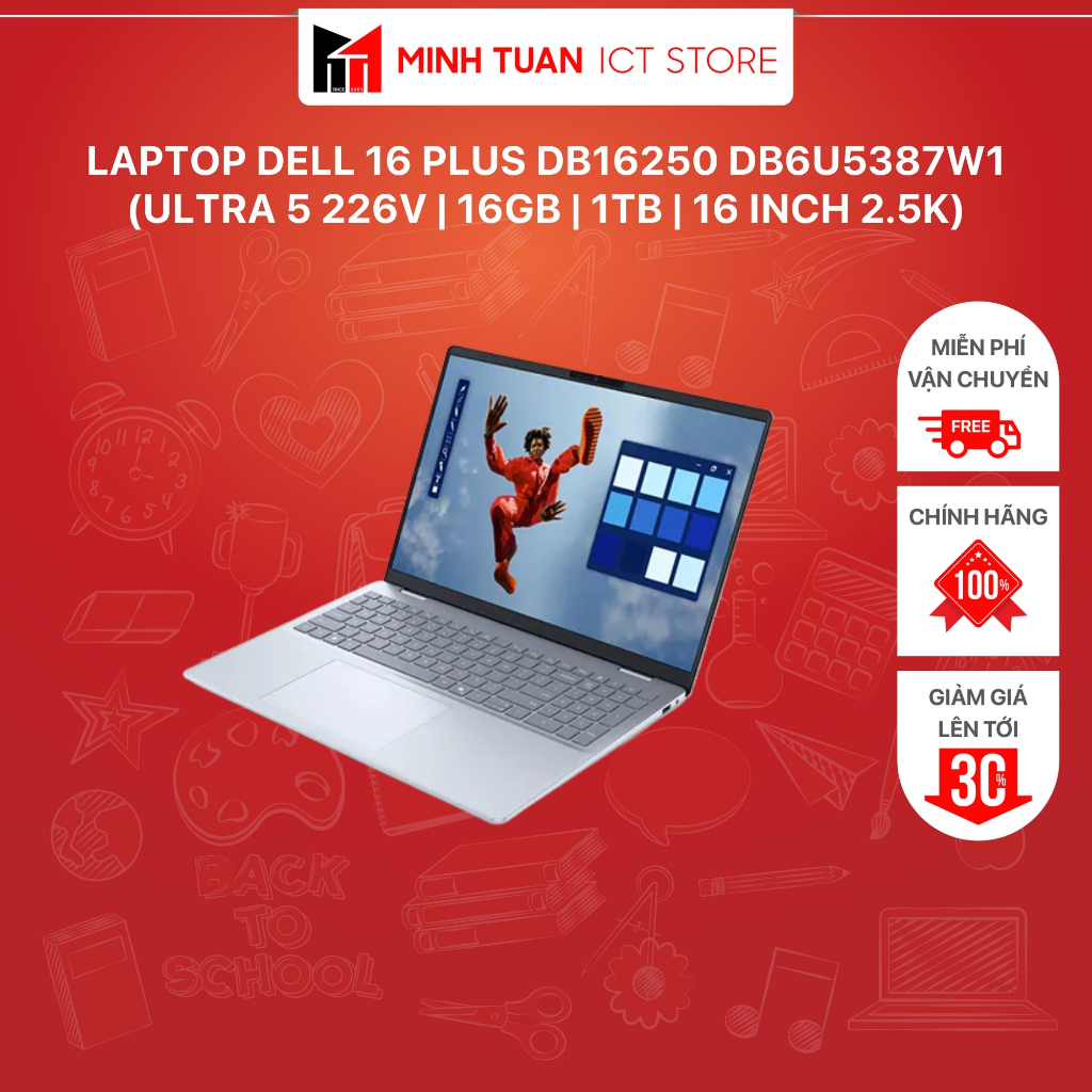 Laptop Dell 16 Plus DB16250 DB6U5387W1 (Ultra 5 226V | 16GB | 1TB | 16 inch 2.5K)