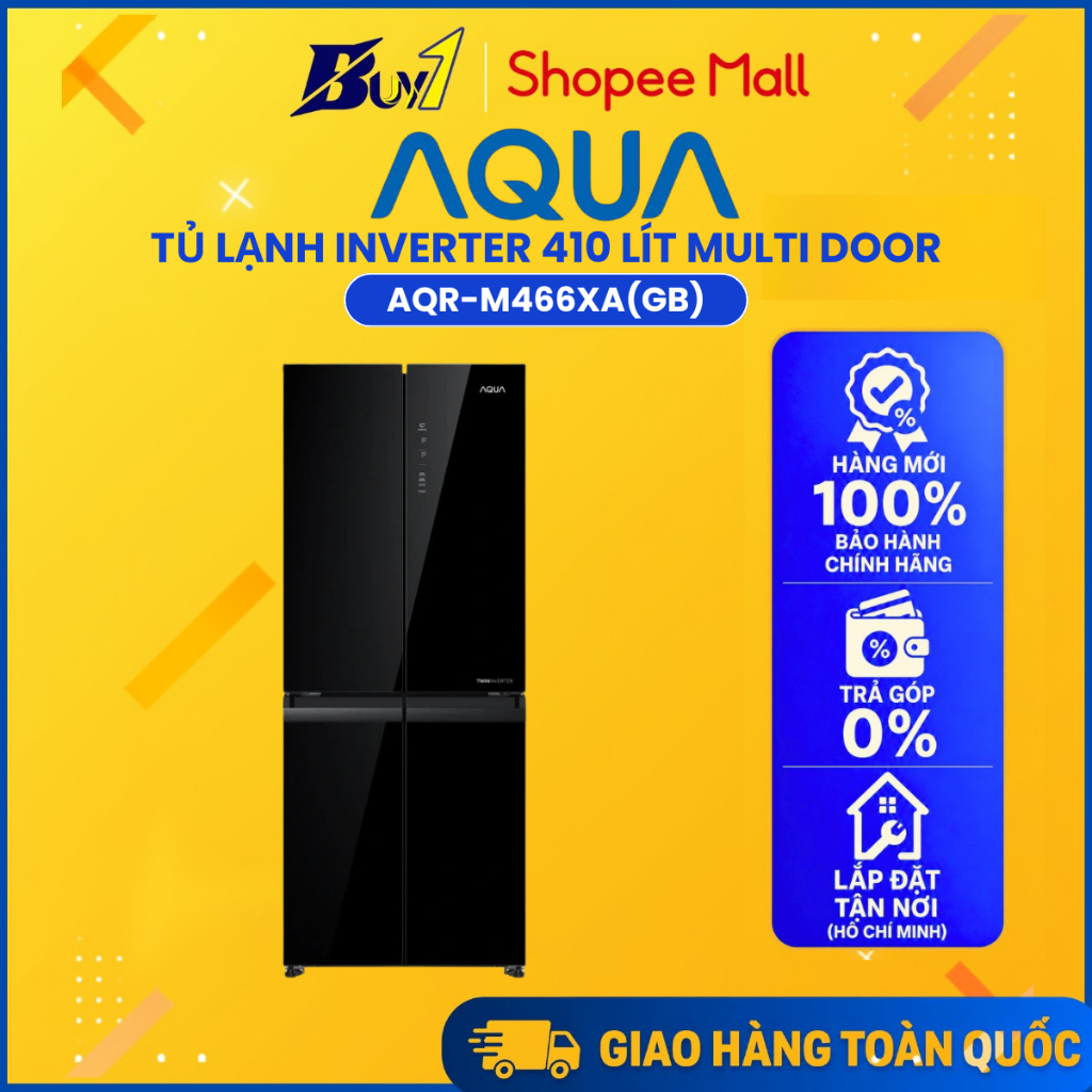 AQR-M466XA(GB) - Tủ Lạnh Aqua Inverter 410L AQR-M466XA(GB) - Hàng Chính Hãng