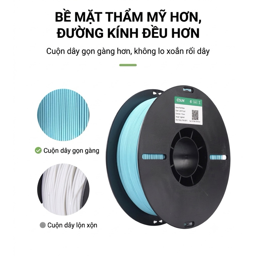 Cuộn nhựa in 3D eSUN ePLA-Matte 1kg - Nhựa in 3D mịn mờ chính hãng