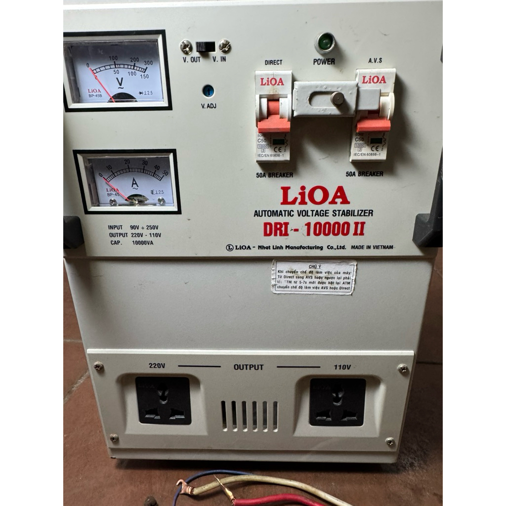 Lioa 10kw dải 90-250v , hàng bày mẫu mới 95%