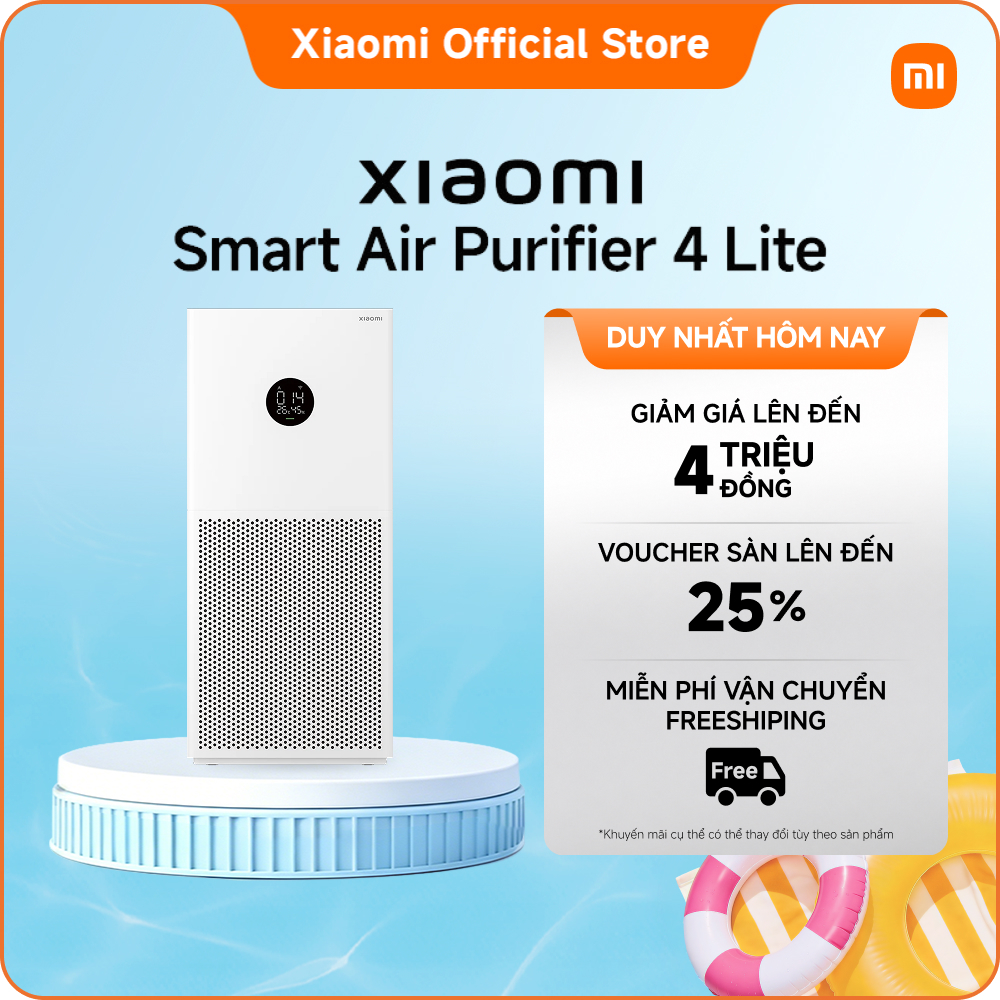 Máy lọc không khí Xiaomi Smart Air Purifier 4 Lite｜Lọc hạt mịn 0.3μm, điều khiển cực tiện lợi