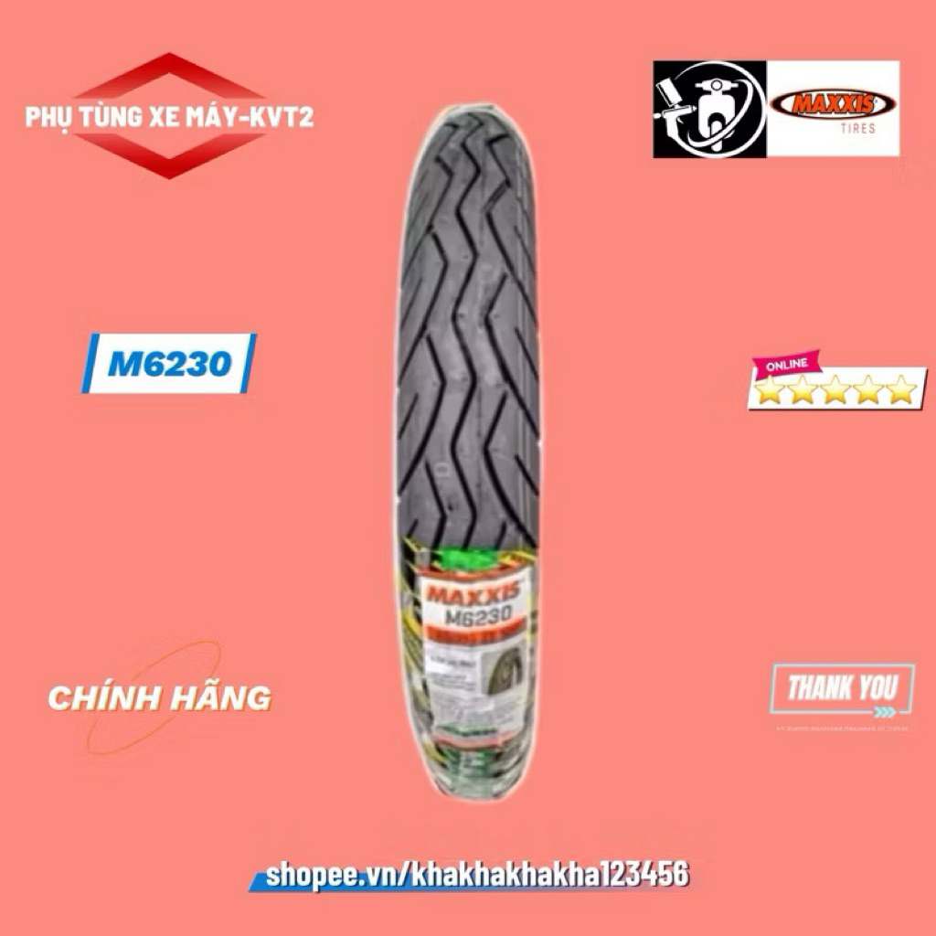 Lốp Maxxis M6230 70/90-17 TT, 80/90-17 TT (lốp xài ruột)