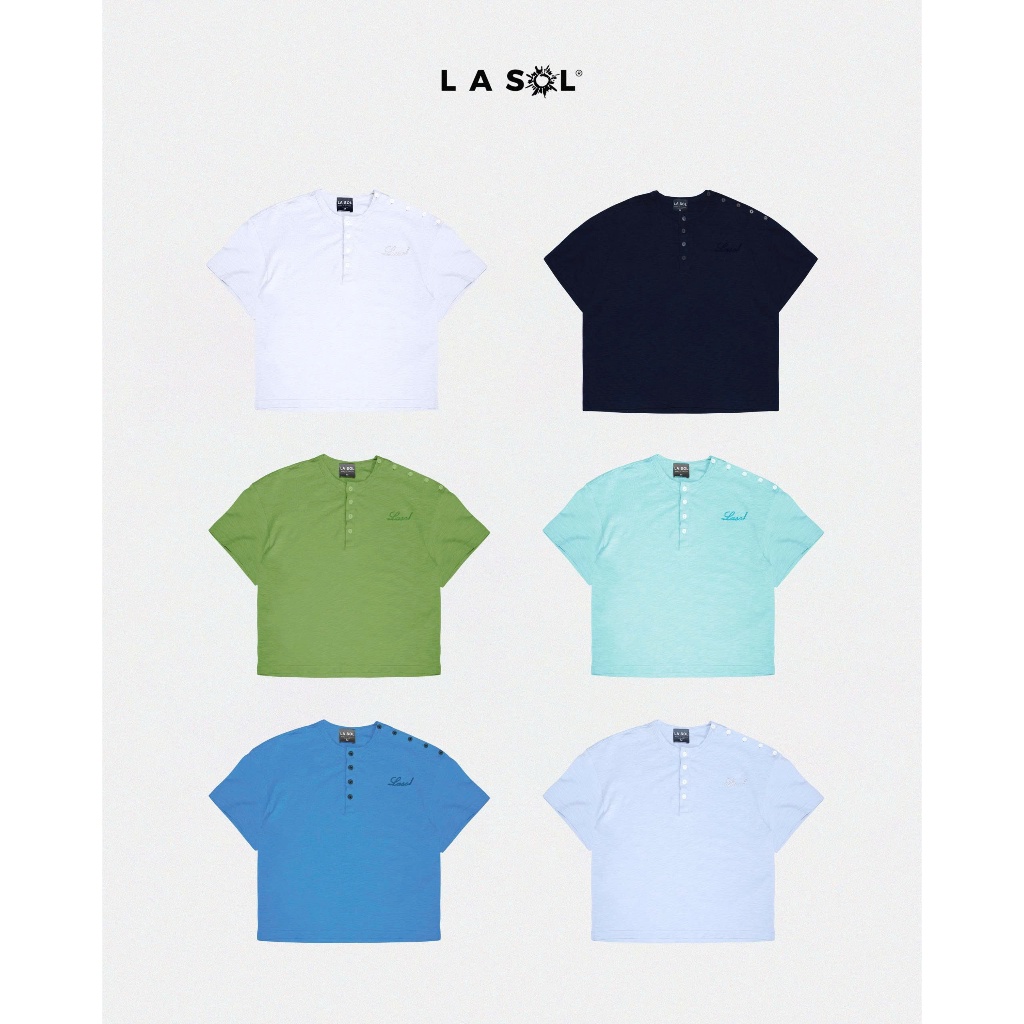 Áo thun LASOL Henley Shoulder Button T-shirt