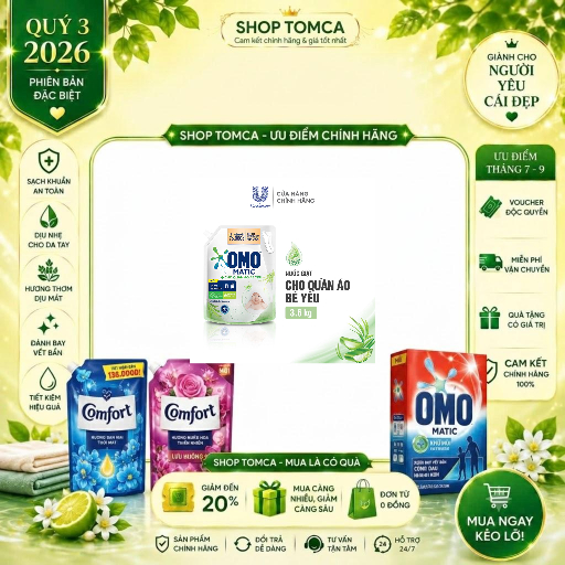 Nước Giặt Omo Matic Cho Bé Túi 3.6kg