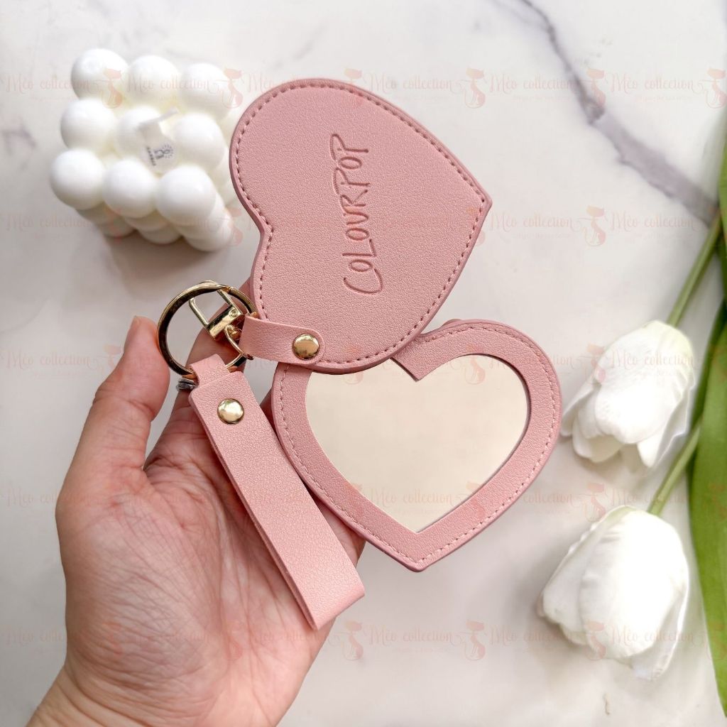 Móc khóa gương trái tim Colourpop - Heart Compact Mirror