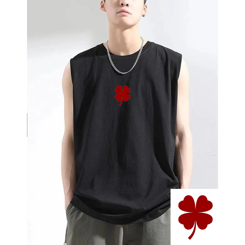 Áo 3 lỗ sát nách tanktop namcỏ 4 lá , áo bóng rổ nam phong cách thể thao