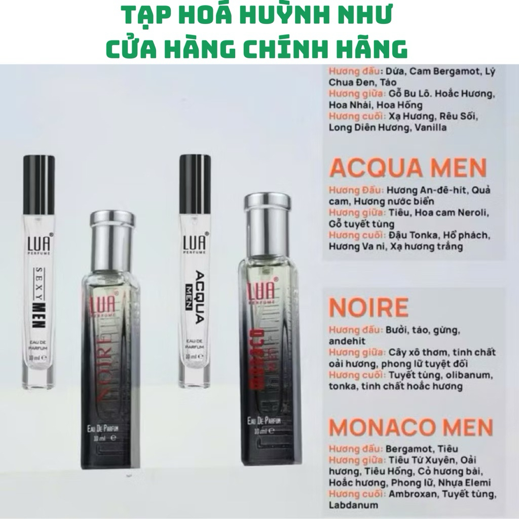 [Chính hãng]Nước hoa Monaco Men,sexy men,aquamen 10ml - LUA Perfume Phương HHL