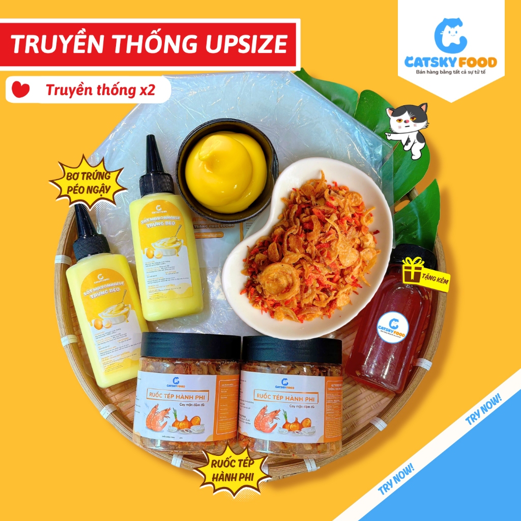 Combo Truyền Thống - Bánh tráng phơi sương Catsky Food đồ ăn vặt tiện lợi