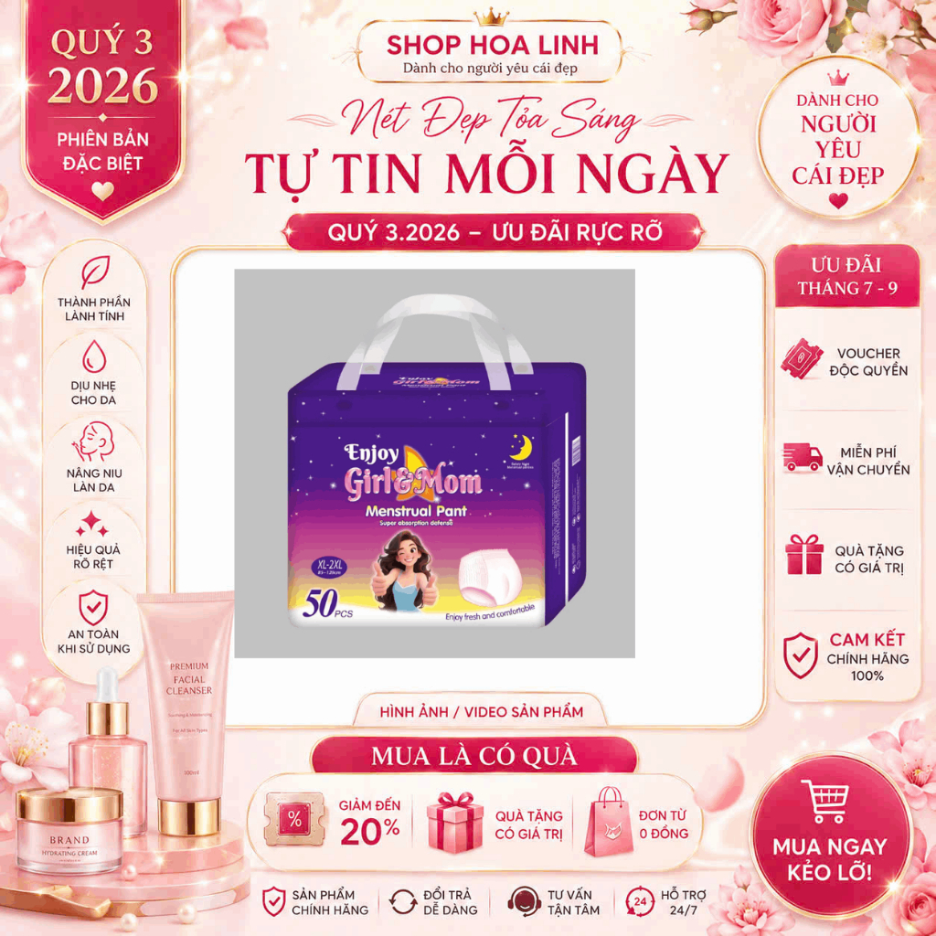 Băng Vệ Sinh Quần Enjoy Girl & Mom Siêu thấm hút tự tin vận động