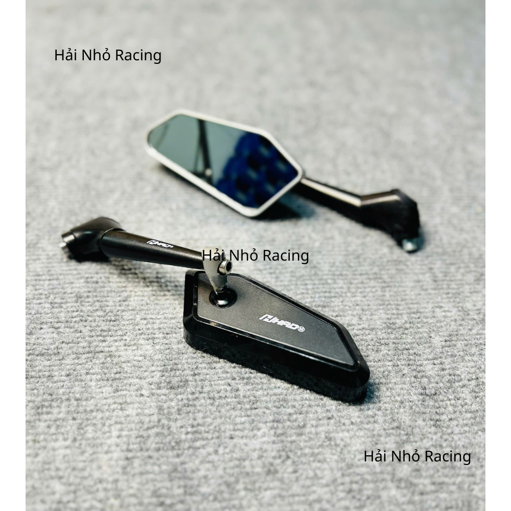 Gương Xe Máy H2D 744 Nhựa Ren Thuận 10li Tặng Ốc