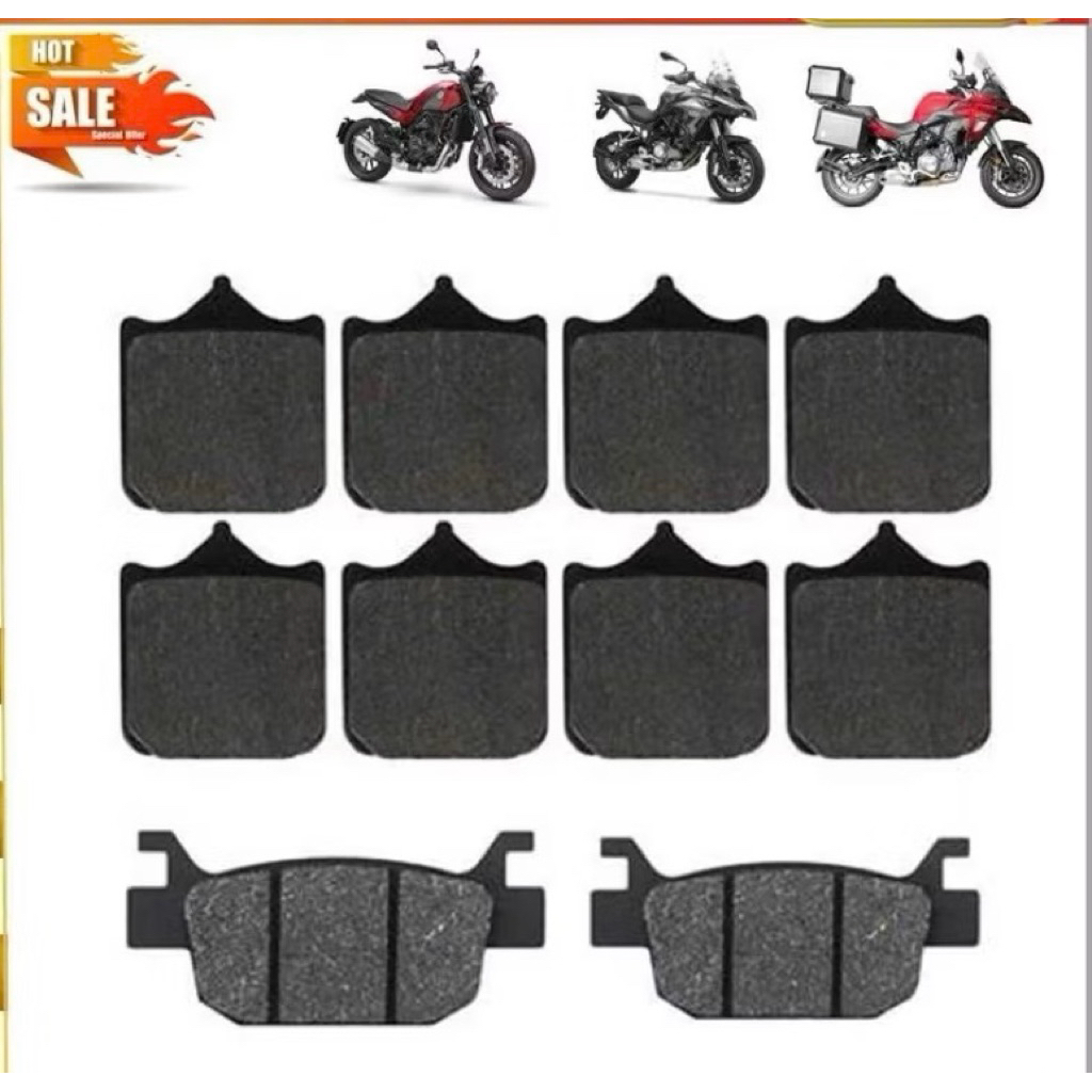 Má phanh bố thắng trước và sau cho Benelli TRK502 TRK502X TRK 502 Leoncino 500 BJ500 BJ500GS-A BJ 50