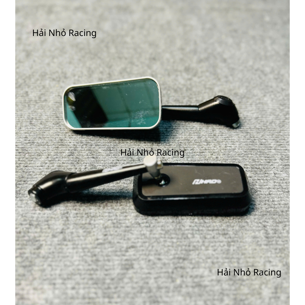 Gương Xe Máy H2D Vuông Nhựa Ren Thuận 10li Tặng Ốc