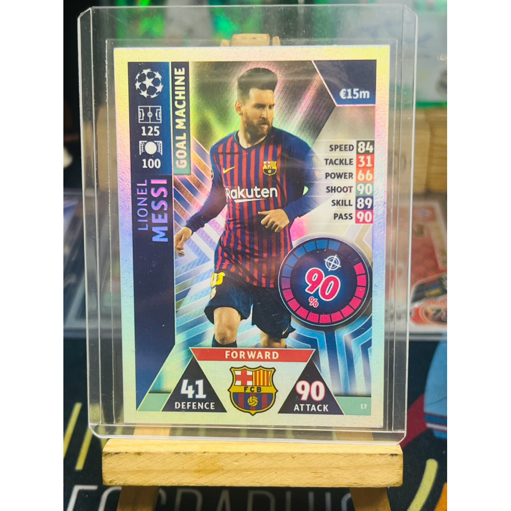 Thẻ bóng đá Lionel Messi Barcelona Goal Machine Topps Match Attax 2018/19