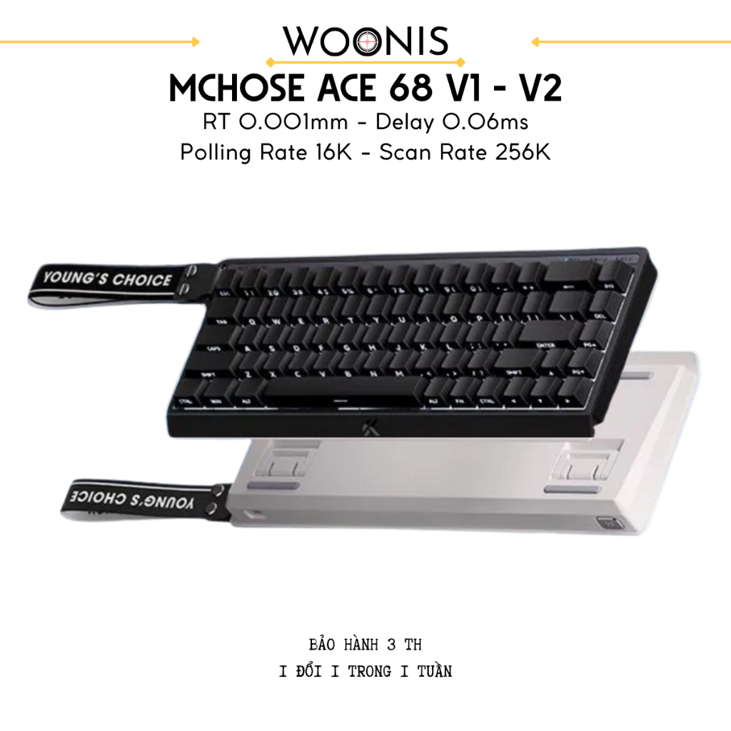 BÀN PHÍM CƠ GAMING HE MCHOSE ACE60/68 | Rapid Trigger | Scan-rate 128K | 8000hz