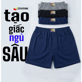 [Quần đùi ngủ cotton tặng chồng ] SP727 Covering mềm , co giãn LOẠI TỐT