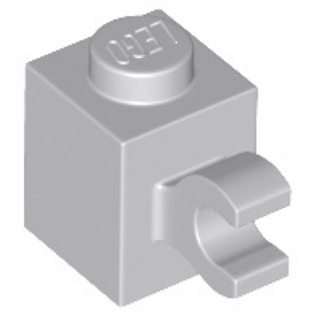 Brick Modified 1x1 with Clip (Horizontal Grip) – Gạch 1x1 Có Kẹp Ngang Part 60476 (Alt: 65459)