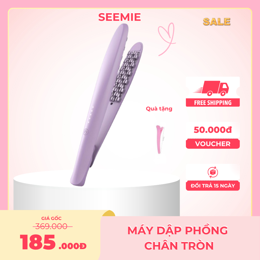 Máy dập phồng chân tóc SEEMIE bấm phồng chân tròn thế hệ mới 5 mức nhiệt  - Bảo hành 6 tháng