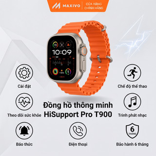 Đồng Hồ Thông Minh T900 HiSupport Pro Nam Nữ, Kiểu Dáng Sang Trọng, Kháng Nước, Cuộc Gọi Tin Nhắn
