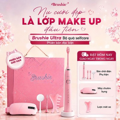 [GIÁ 777K LIVE SHOP] Bàn Chải Điện Brushie Ultra, Combo Chăm Sóc Cá Nhân Dành Cho Nữ, Quà Tặng Ý Nghĩa outlet LIS