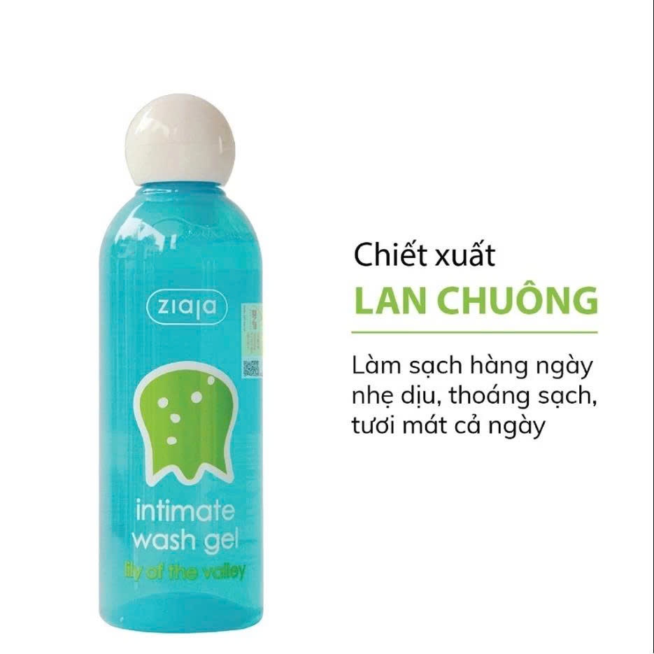 Dung Dịch Vệ Sinh Intimate Ziaja Wash Gel 200ml DDVS nam nữ Intima Hoa Lan Chuông
