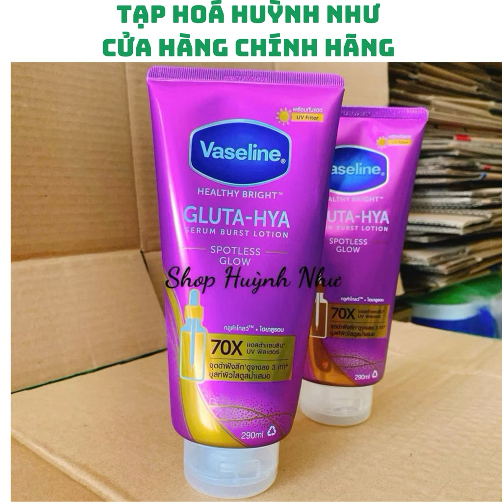 [CHÍNH HÃNG]01 Tuýp Sữa Dưỡng Thể Trắng Da Vaseline Gluta-Hya Spotless Glow Serum Burst Lotion UV Fi