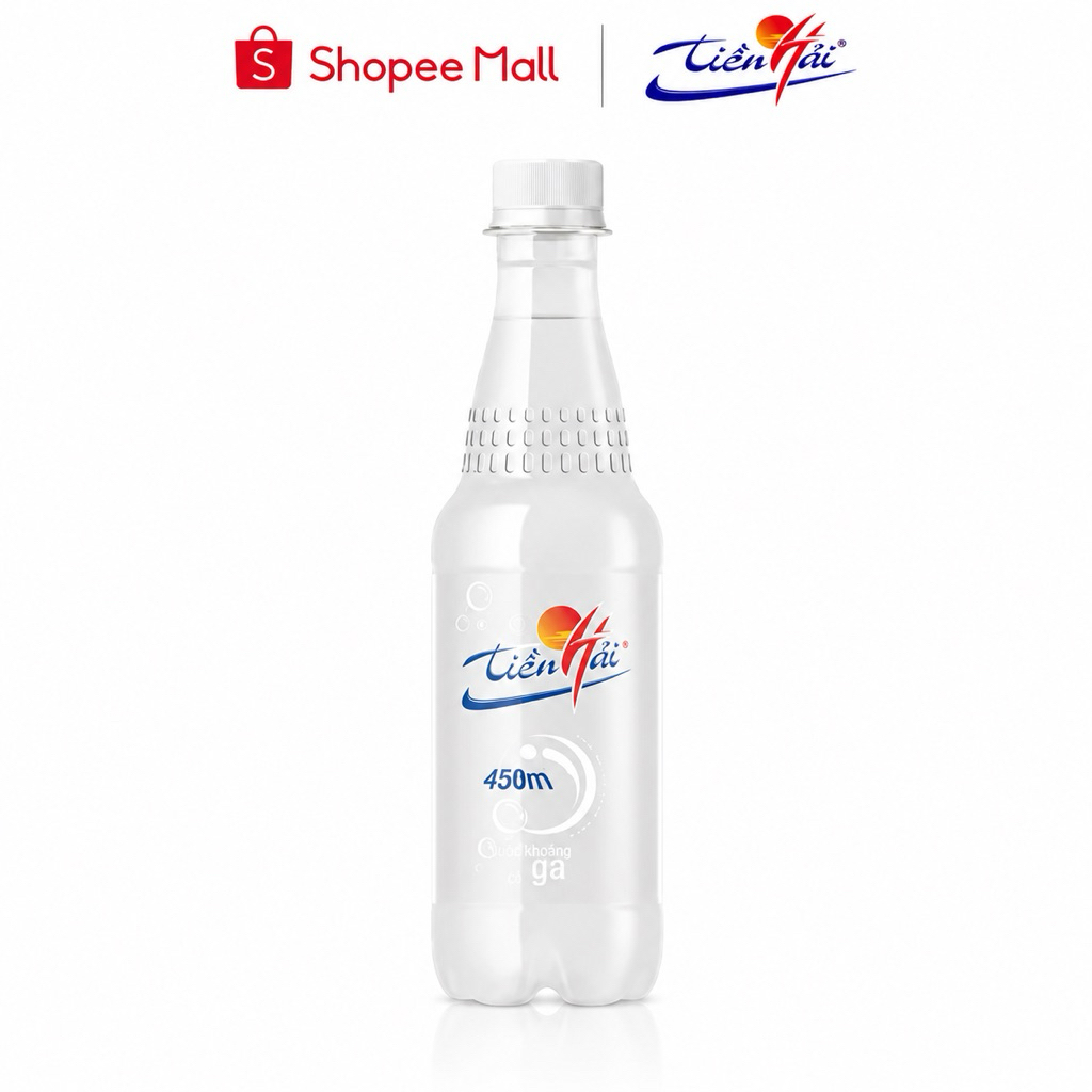 [Khoáng Mặn] Nước khoáng KIỀM Tiền Hải bổ sung ga 350ml ( Block 24 chai ) ( Có ga - Vị: Hơi mặn )