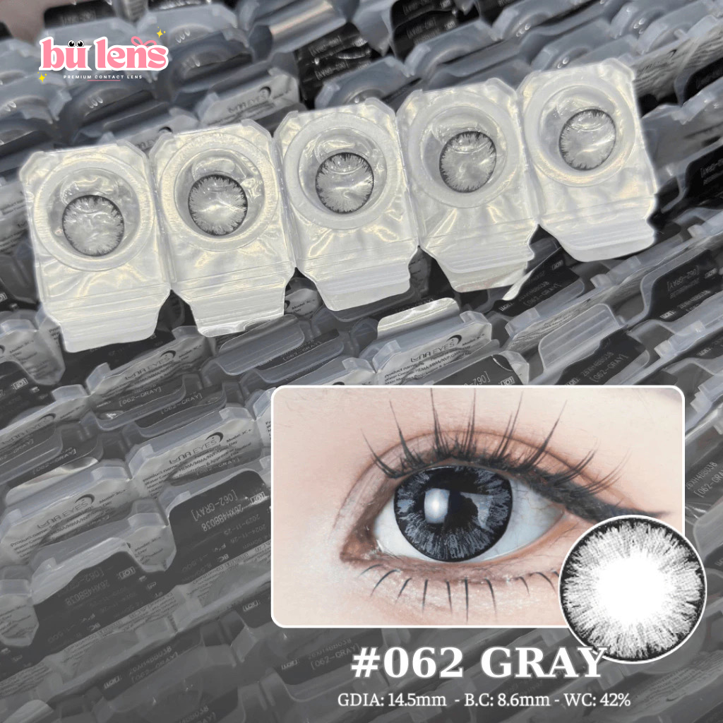 [1 Ngày] Lens 1 ngày Xám Mắt Mèo 14.5 giãn to khóa ẩm