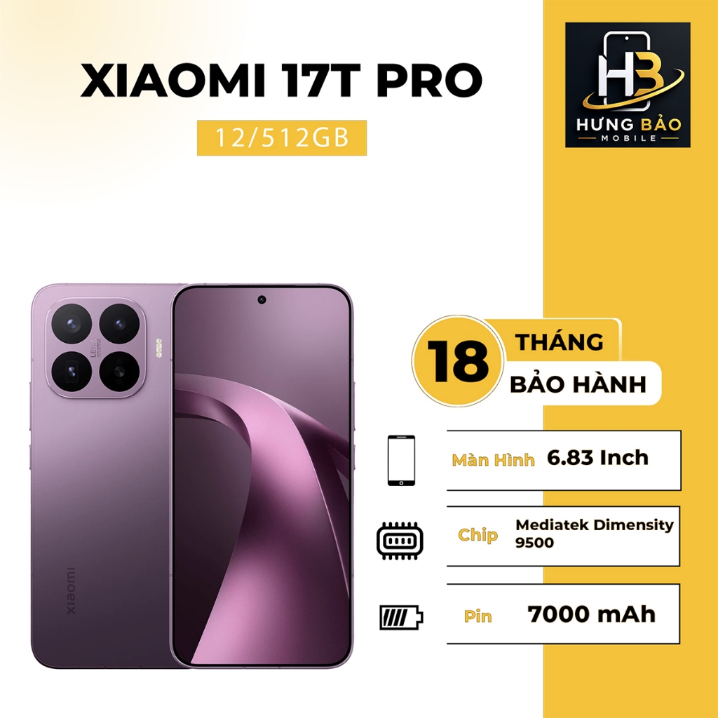 Điện Thoại Xiaomi 17T Pro 12GB/512GB.