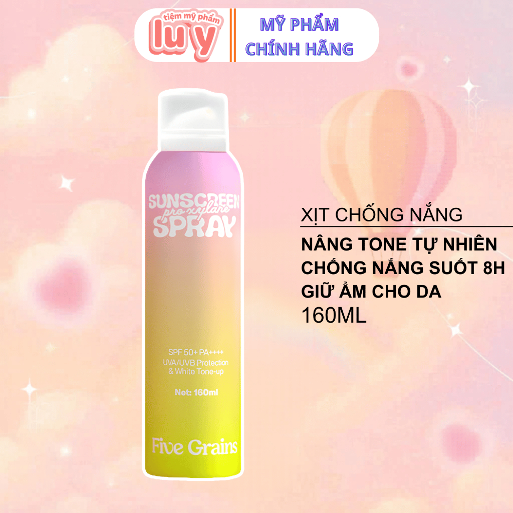 [FIVE GRAINS] Kem dưỡng, Xịt chốn nắng Cao cấp Five Grains trắng da Niacinamide, Alpha-Arbutin