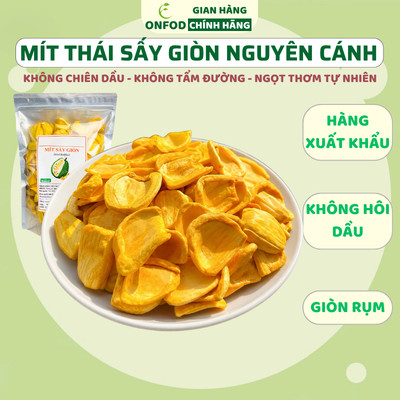 Mít sấy giòn nguyên cánh không đường ONFOD đồ ăn vặt giảm cân mẹ bầu healthy eat clean